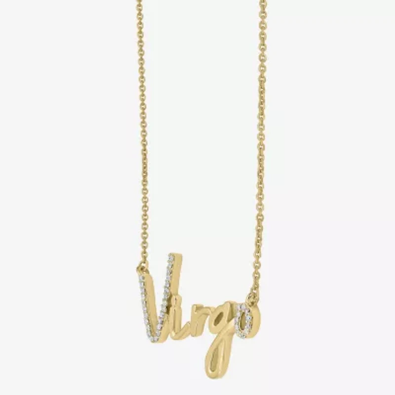 Limited Quantities! Womens 1/6 CT. T.W. Natural White Diamond 14K Gold Over Silver 18 Inch Pendant Necklace