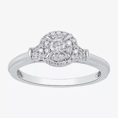 Limited Quantities! Womens 1/3 CT. T.W. Natural White Diamond 10K White Gold Engagement Ring