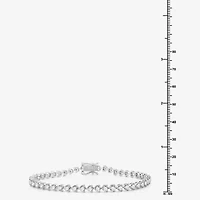 (F / Si1-Si2) Womens 4 CT. T.W. Lab Grown White Diamond 10K Gold 7 Inch Tennis Bracelet