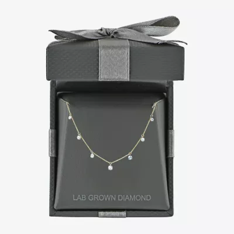 Floating Diamonds (F / Vs2) Womens 14K Gold 18 Inch Cable Chain Necklace