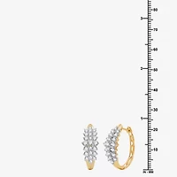 Womens 2 CT. T.W. Lab Grown White Diamond 10K Gold 22.7mm Hoop Earrings