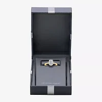 (I / Si2) Womens 2 1/7 Ct. T.W. Lab Grown White Diamond 10K Gold Cushion Engagement Ring