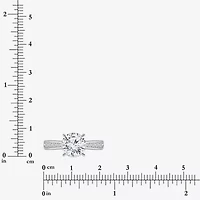 (I / Si2) Womens 2 1/4 CT. T.W. Lab Grown White Diamond 10K Gold Round Side Stone Engagement Ring