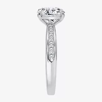 (I / Si2) Womens 2 1/4 CT. T.W. Lab Grown White Diamond 10K Gold Round Side Stone Engagement Ring
