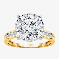 Signature By Modern Bride (I / Si2) Womens 6 1/4 Ct. T.W. Lab Grown White Diamond 14K Gold Round Side Stone Engagement Ring