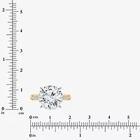 Signature By Modern Bride (I / Si2) Womens 6 1/4 Ct. T.W. Lab Grown White Diamond 14K Gold Round Side Stone Engagement Ring