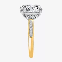 Signature By Modern Bride (I / Si2) Womens 6 1/4 Ct. T.W. Lab Grown White Diamond 14K Gold Round Side Stone Engagement Ring