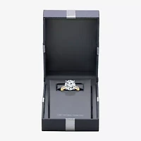 Signature By Modern Bride (I / Si2) Womens 6 1/4 Ct. T.W. Lab Grown White Diamond 14K Gold Round Side Stone Engagement Ring