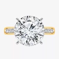 Signature By Modern Bride (I / Si2) Womens 6 1/4 Ct. T.W. Lab Grown White Diamond 14K Gold Round Side Stone Engagement Ring