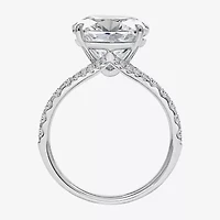 Signature By Modern Bride (I / Si2) Womens 6 1/2 Ct. T.W. Lab Grown White Diamond 14K Gold Oval Side Stone Engagement Ring