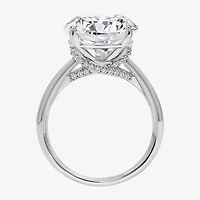 Signature By Modern Bride (I / Si2) Womens 6 1/7 Ct. T.W. Lab Grown White Diamond 14K White Gold Round Side Stone Engagement Ring