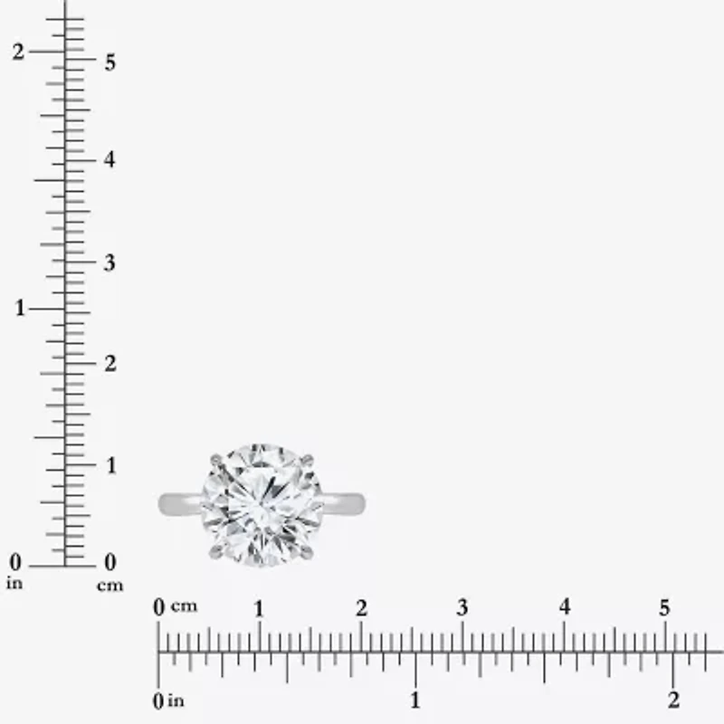 Signature By Modern Bride (I / Si2) Womens 6 1/7 Ct. T.W. Lab Grown White Diamond 14K White Gold Round Side Stone Engagement Ring