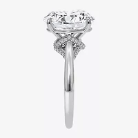 Signature By Modern Bride (I / Si2) Womens 6 1/7 Ct. T.W. Lab Grown White Diamond 14K White Gold Round Side Stone Engagement Ring