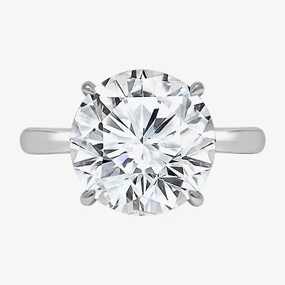 Signature By Modern Bride (I / Si2) Womens 6 1/7 Ct. T.W. Lab Grown White Diamond 14K White Gold Round Side Stone Engagement Ring