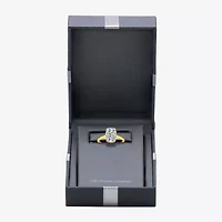 (I / Si2) Womens 3 CT. T.W. Lab Grown White Diamond 14K Gold Cushion Solitaire Engagement Ring