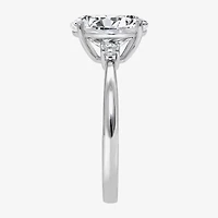 (I / Si2) Womens 2 1/10 CT. T.W. Lab Grown White Diamond 10K Gold Round 3-Stone Engagement Ring