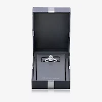 (I / Si2) Womens 2 1/10 CT. T.W. Lab Grown White Diamond 10K Gold Round 3-Stone Engagement Ring