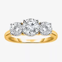 Love Lives Forever (I / Si2) Womens 2 CT. T.W. Lab Grown White Diamond Round 3-Stone Engagement Ring
