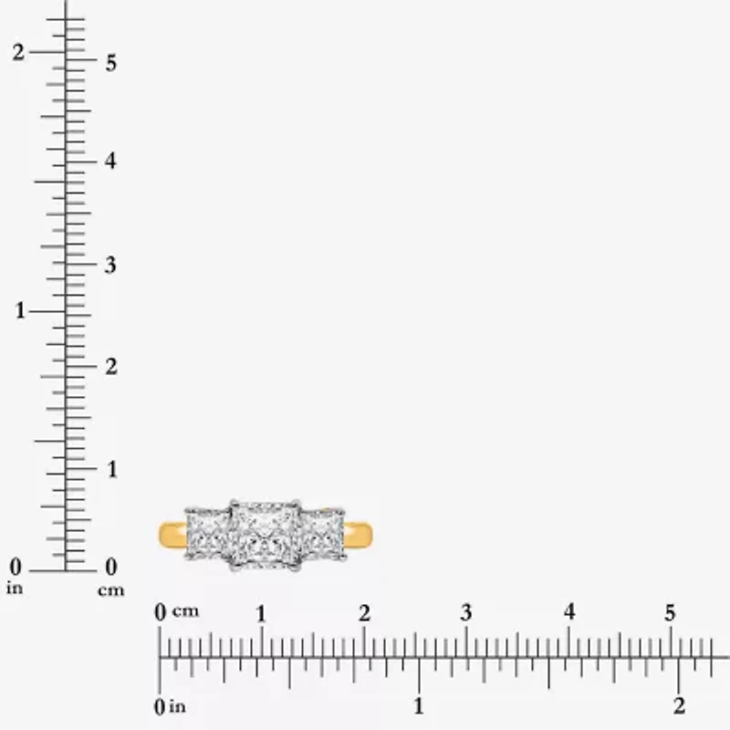 Love Lives Forever (I / Si2) Womens 2 CT. T.W. Lab Grown White Diamond 3-Stone Engagement Ring