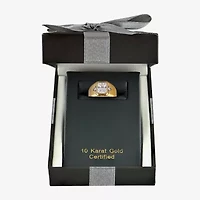 (F / Vs2) Mens 3 1/6 Ct. T.W. Lab Grown White Diamond 10K Gold Rectangular Engagement Ring