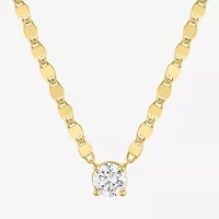 Diamond Addiction (G-H / Si2-I1) Womens 1/2 CT. T.W. Lab Grown White Diamond 14K Gold Over Silver Round 16 Inch Pendant Necklace