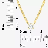 Diamond Addiction (G-H / Si2-I1) Womens 1/2 CT. T.W. Lab Grown White Diamond 14K Gold Over Silver Round 16 Inch Pendant Necklace