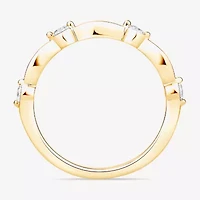 (F / Vs2) Womens 2.5MM 1/4 CT. T.W. Lab Grown White Diamond 10K Gold Wedding Band