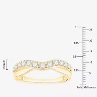 F / Vs2) Womens 4.5MM 1/ CT. T.W. Lab Grown White Diamond 10K Gold Wedding Band