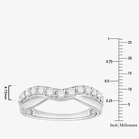 F / Vs2) Womens 4.5MM 1/ CT. T.W. Lab Grown White Diamond 10K Gold Wedding Band