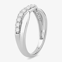 F / Vs2) Womens 4.5MM 1/ CT. T.W. Lab Grown White Diamond 10K Gold Wedding Band