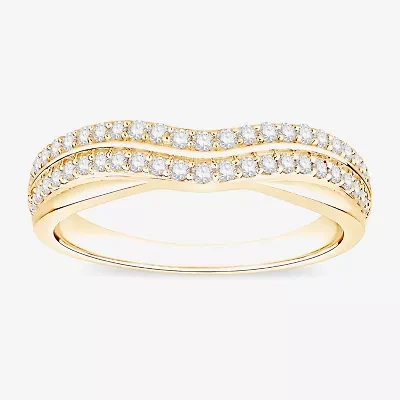 (F / Vs2) Womens 4.5MM 1/3 CT. T.W. Lab Grown White Diamond 10K Gold Wedding Band