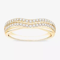 (F / Vs2) Womens 4.5MM 1/3 CT. T.W. Lab Grown White Diamond 10K Gold Wedding Band