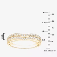 (F / Vs2) Womens 4.5MM 1/3 CT. T.W. Lab Grown White Diamond 10K Gold Wedding Band