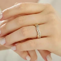 (F / Vs2) Womens 4.5MM 1/3 CT. T.W. Lab Grown White Diamond 10K Gold Wedding Band