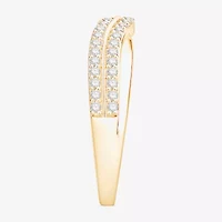 (F / Vs2) Womens 4.5MM 1/3 CT. T.W. Lab Grown White Diamond 10K Gold Wedding Band