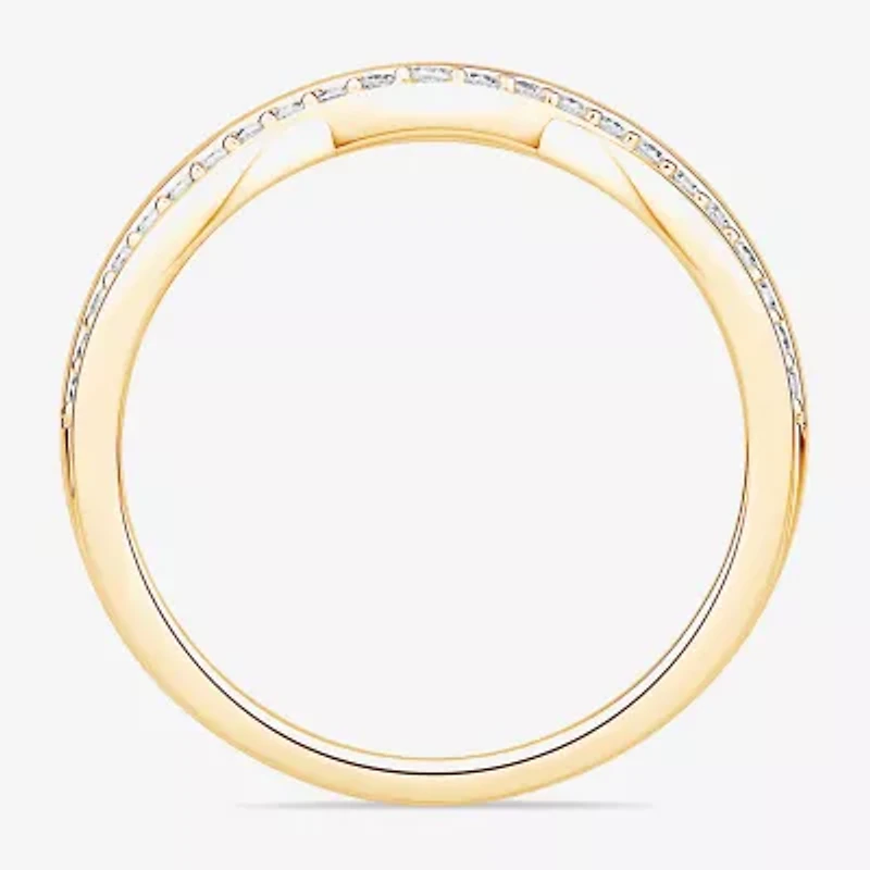 (F / Vs2) Womens 4.5MM 1/3 CT. T.W. Lab Grown White Diamond 10K Gold Wedding Band