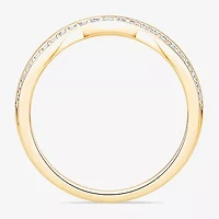 (F / Vs2) Womens 4.5MM 1/3 CT. T.W. Lab Grown White Diamond 10K Gold Wedding Band