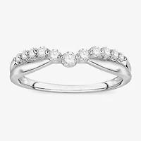 (F / Vs2) Womens 3.5MM 1/4 CT. T.W. Lab Grown White Diamond 10K Gold Wedding Band