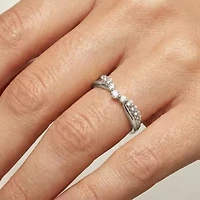 (F / Vs2) Womens 3.5MM 1/4 CT. T.W. Lab Grown White Diamond 10K Gold Wedding Band