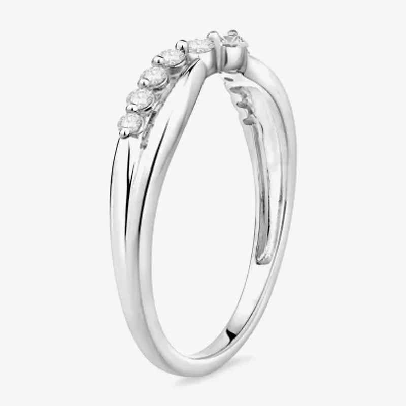 (F / Vs2) Womens 3.5MM 1/4 CT. T.W. Lab Grown White Diamond 10K Gold Wedding Band