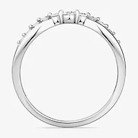 (F / Vs2) Womens 3.5MM 1/4 CT. T.W. Lab Grown White Diamond 10K Gold Wedding Band