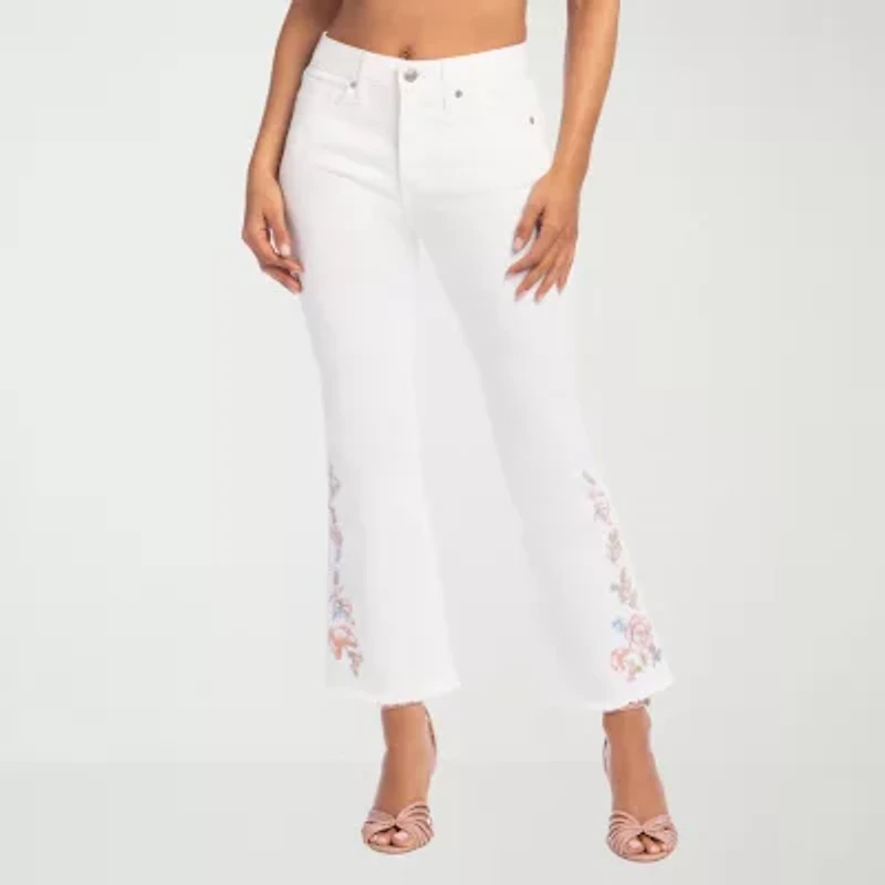 JS Jessica Simpson Womens High Rise Stretch Fabric Flare Leg Jean