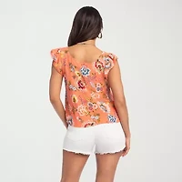 JS Jessica Simpson Womens Sweetheart Neck Sleeveless Blouse