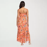 JS Jessica Simpson Womens Sleeveless Partially Lined Maxi Dress