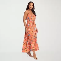 JS Jessica Simpson Womens Sleeveless Partially Lined Maxi Dress