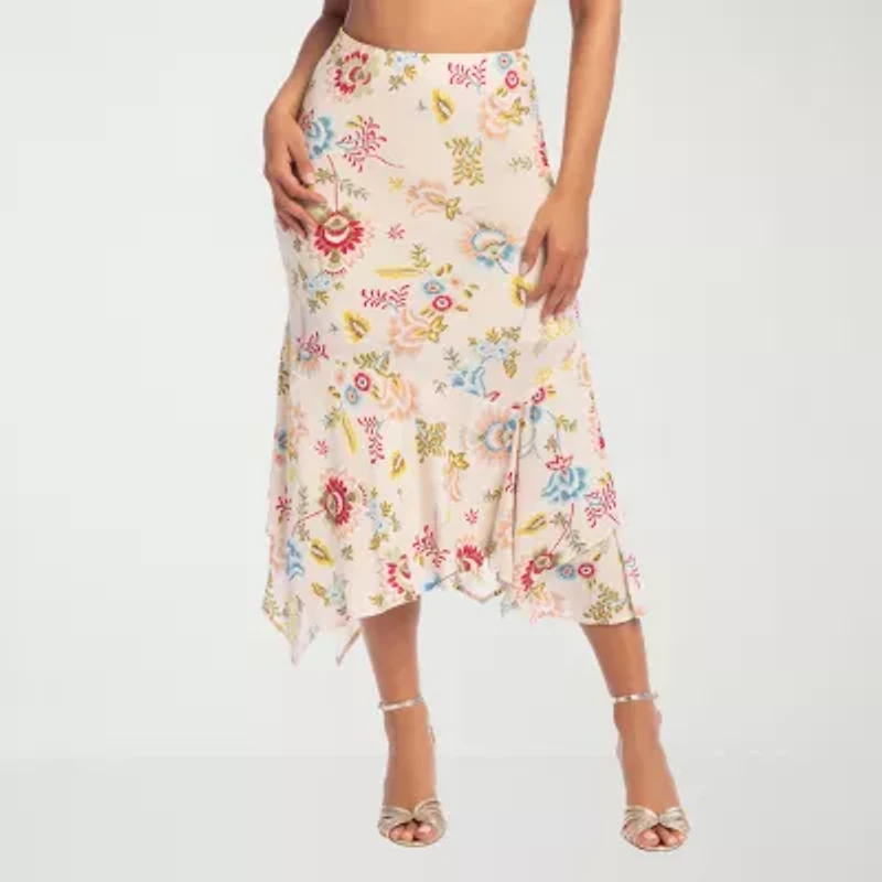 JS Jessica Simpson Womens Midi A-Line Skirt