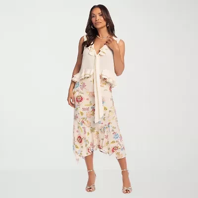 JS Jessica Simpson Womens Midi A-Line Skirt