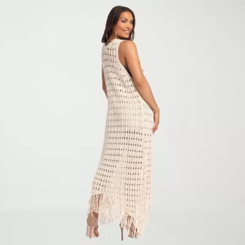 JS Jessica Simpson Womens V Neck Tie Sweater Vest