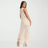 JS Jessica Simpson Womens V Neck Tie Sweater Vest