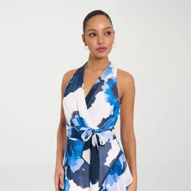 London Style Womens Sleeveless Floral Maxi Dress